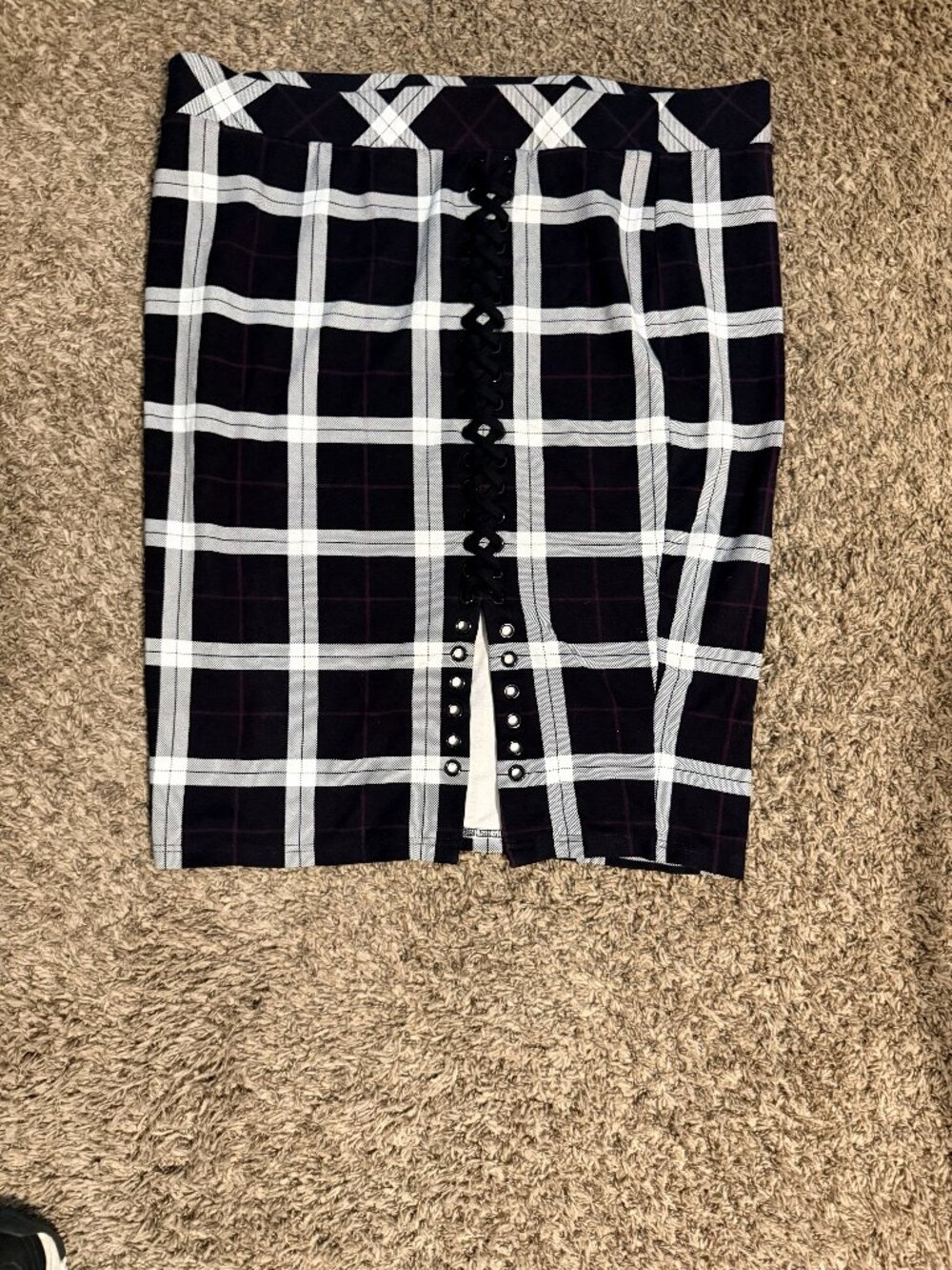 Torrid  Plaid Lace Up Pencil Skirt Plus Size 3